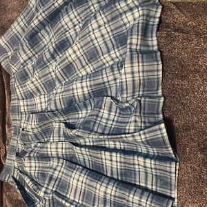 Blue pleated skirt